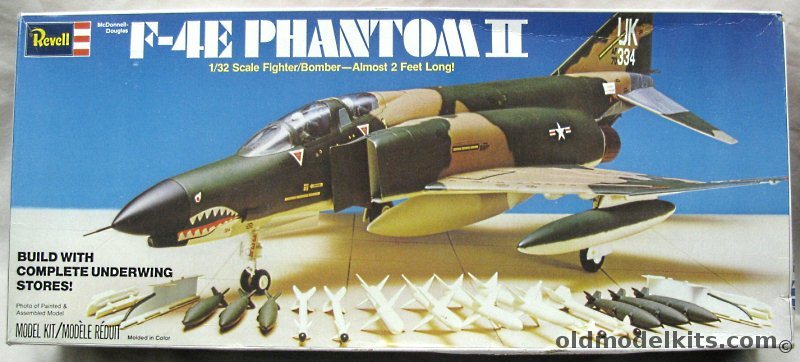 Revell 1/32 McDonnell-Douglas F-4E Phantom II With PE Canopy Set and Microscale Decals - USAF UK334 / Ruba-a-Dub ZG City Of Homestead AFB / Israeli 101 Squadron, H182 plastic model kit